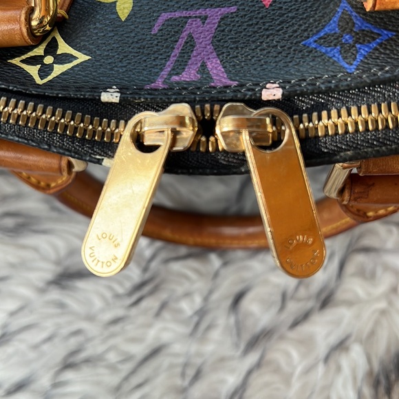 ❗️SOLD ❗️Authentic LV Multicolor Alma Louis PM Monogram Canvas Handbag Noir - Picture 11 of 16